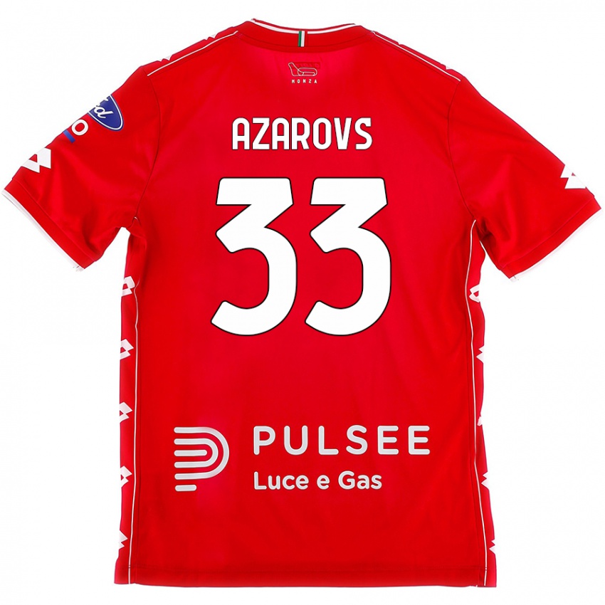 Kinder Timurs Azarovs #33 Rot Weiß Heimtrikot Trikot 2024/25 T-Shirt Österreich