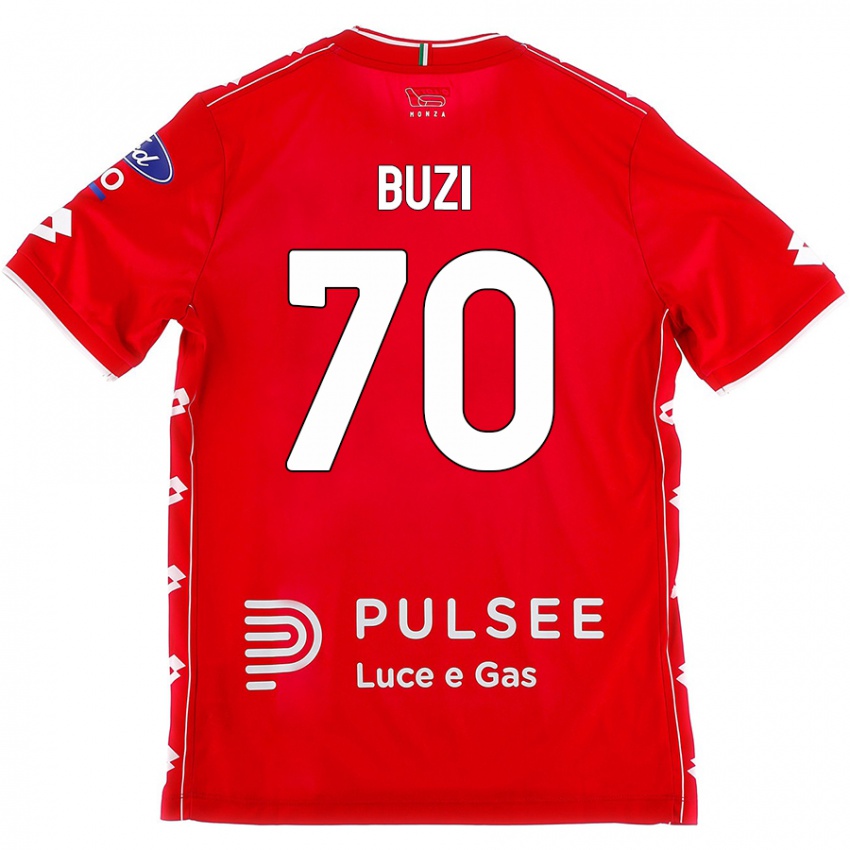 Kinder Luis Buzi #70 Rot Weiß Heimtrikot Trikot 2024/25 T-Shirt Österreich