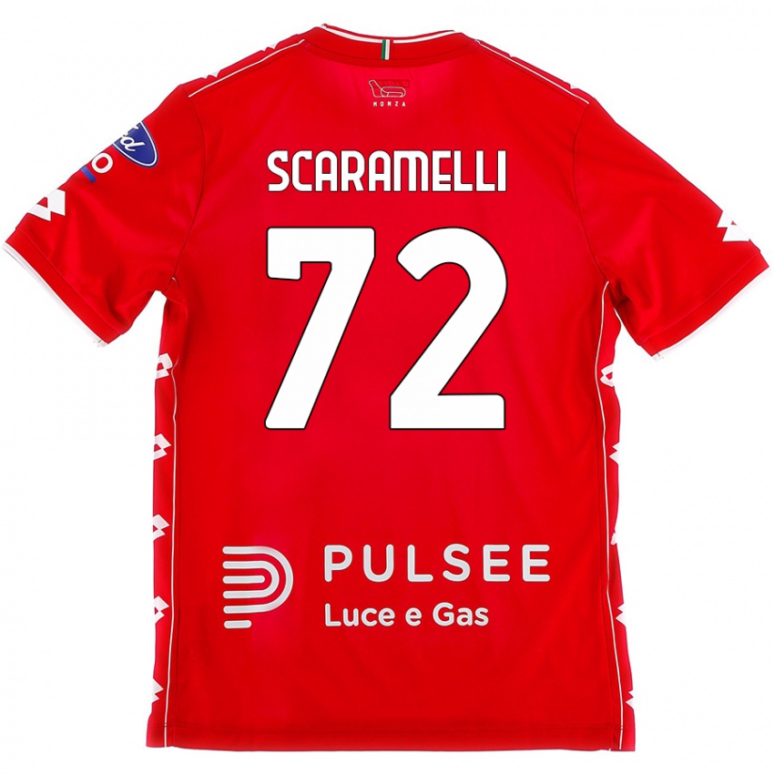 Kinder Endris Scaramelli #72 Rot Weiß Heimtrikot Trikot 2024/25 T-Shirt Österreich