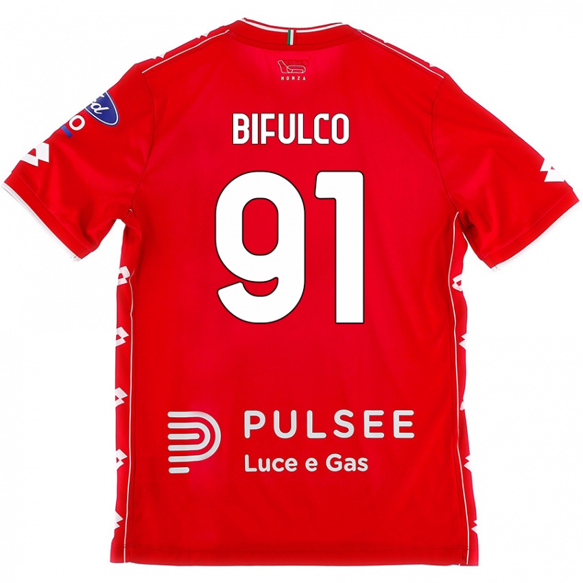 Kinder Davide Bifulco #91 Rot Weiß Heimtrikot Trikot 2024/25 T-Shirt Österreich