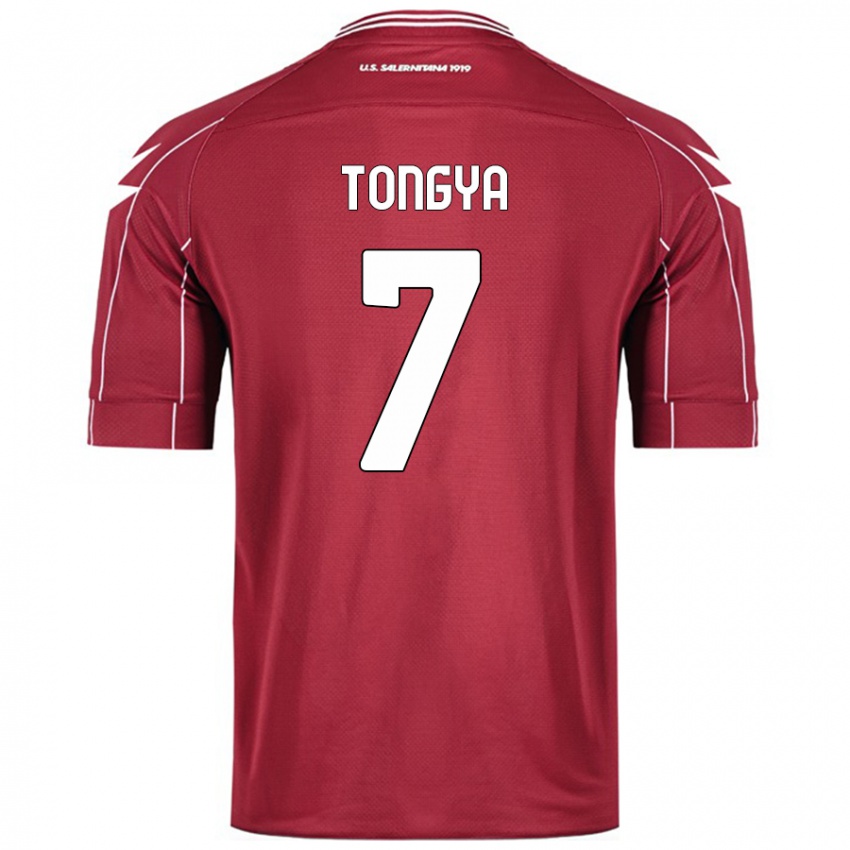 Kinder Franco Tongya #7 Burgundrot Heimtrikot Trikot 2024/25 T-Shirt Österreich