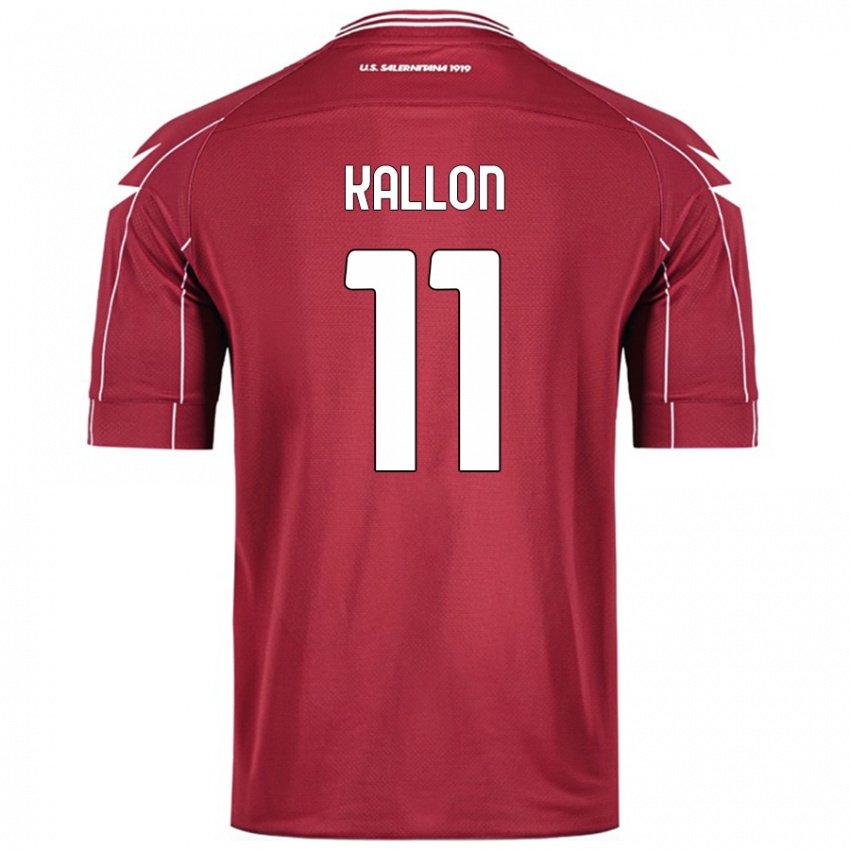 Kinder Yayah Kallon #11 Burgundrot Heimtrikot Trikot 2024/25 T-Shirt Österreich