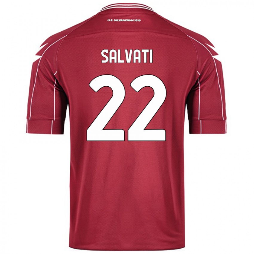 Kinder Gregorio Salvati #22 Burgundrot Heimtrikot Trikot 2024/25 T-Shirt Österreich