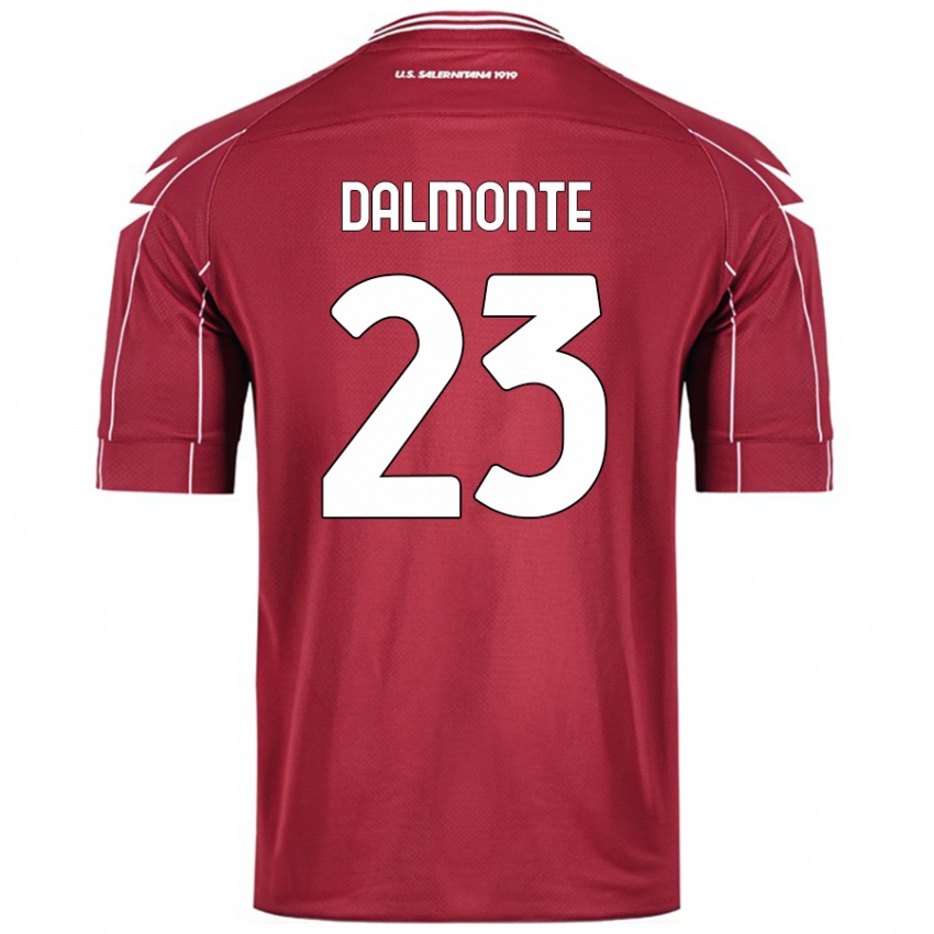 Kinder Nicola Dalmonte #23 Burgundrot Heimtrikot Trikot 2024/25 T-Shirt Österreich