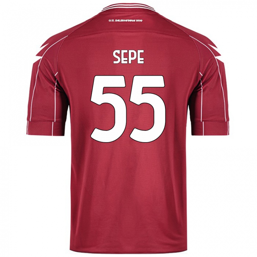 Kinder Luigi Sepe #55 Burgundrot Heimtrikot Trikot 2024/25 T-Shirt Österreich