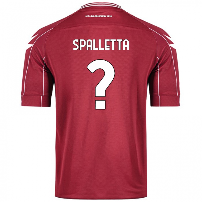 Kinder Emanuele Spalletta #0 Burgundrot Heimtrikot Trikot 2024/25 T-Shirt Österreich