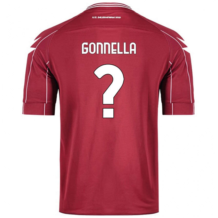 Kinder Andrea Gonnella #0 Burgundrot Heimtrikot Trikot 2024/25 T-Shirt Österreich