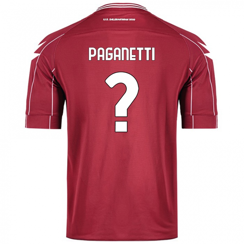 Kinder Giacomo Paganetti #0 Burgundrot Heimtrikot Trikot 2024/25 T-Shirt Österreich