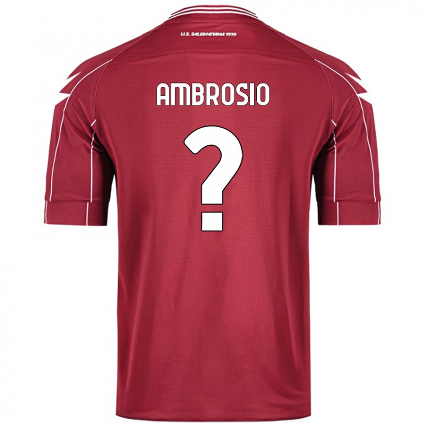 Kinder Alfonso Ambrosio #0 Burgundrot Heimtrikot Trikot 2024/25 T-Shirt Österreich