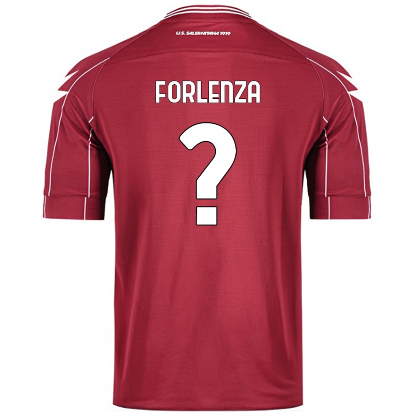 Kinder Carlo Forlenza #0 Burgundrot Heimtrikot Trikot 2024/25 T-Shirt Österreich