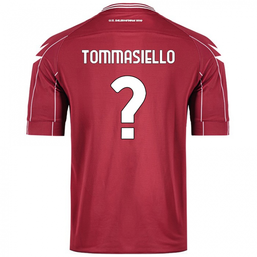 Kinder Francesco Tommasiello #0 Burgundrot Heimtrikot Trikot 2024/25 T-Shirt Österreich