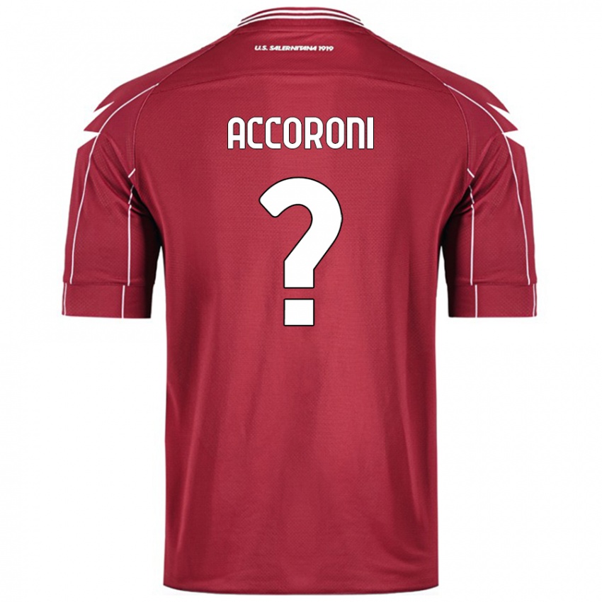 Kinder Nicolas Accoroni #0 Burgundrot Heimtrikot Trikot 2024/25 T-Shirt Österreich