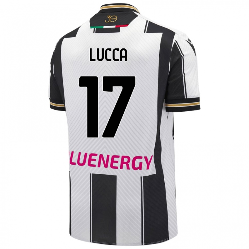 Kinder Lorenzo Lucca #17 Weiß Schwarz Heimtrikot Trikot 2024/25 T-Shirt Österreich