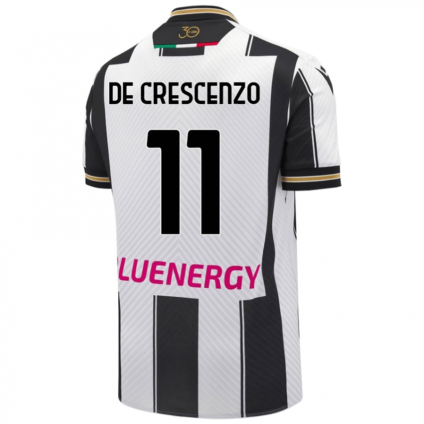 Kinder Marco De Crescenzo #11 Weiß Schwarz Heimtrikot Trikot 2024/25 T-Shirt Österreich