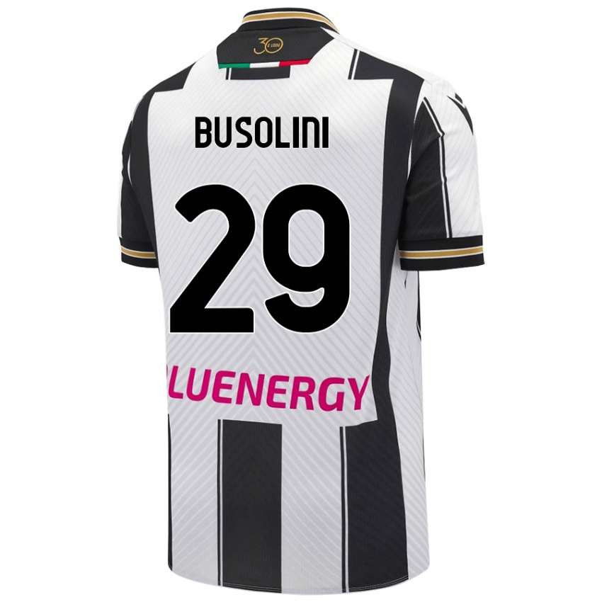 Kinder Alessandro Busolini #29 Weiß Schwarz Heimtrikot Trikot 2024/25 T-Shirt Österreich