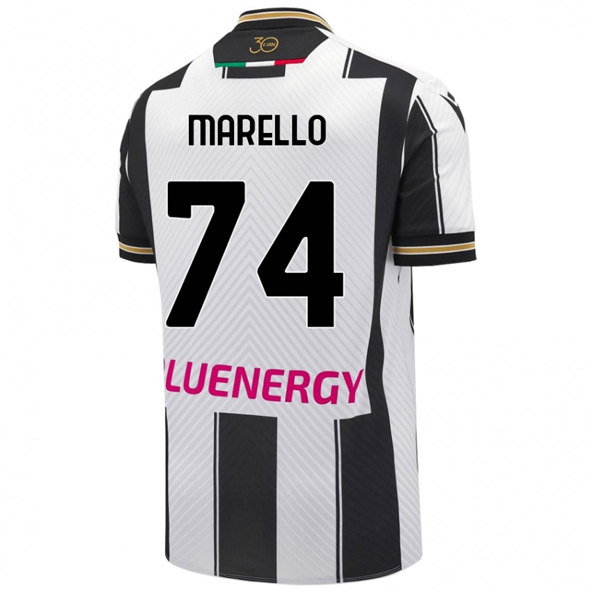 Kinder Mattia Marello #74 Weiß Schwarz Heimtrikot Trikot 2024/25 T-Shirt Österreich