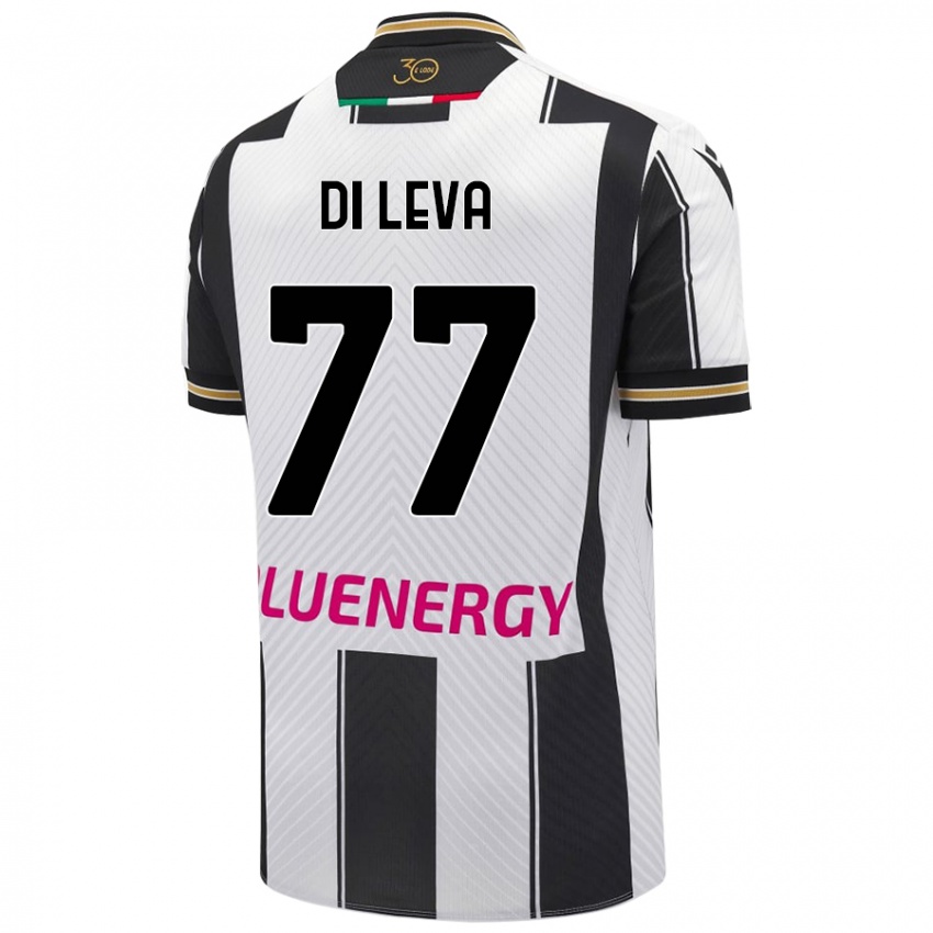 Kinder Vincenzo Di Leva #77 Weiß Schwarz Heimtrikot Trikot 2024/25 T-Shirt Österreich