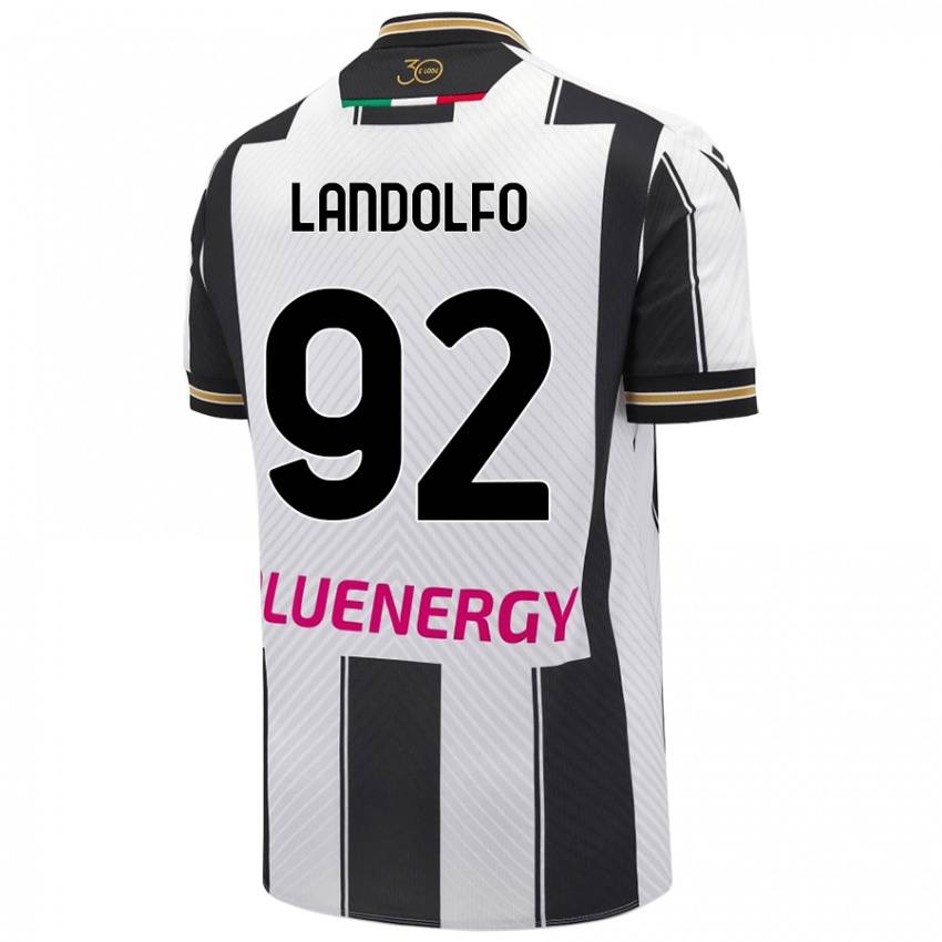 Kinder Tommaso Landolfo #92 Weiß Schwarz Heimtrikot Trikot 2024/25 T-Shirt Österreich