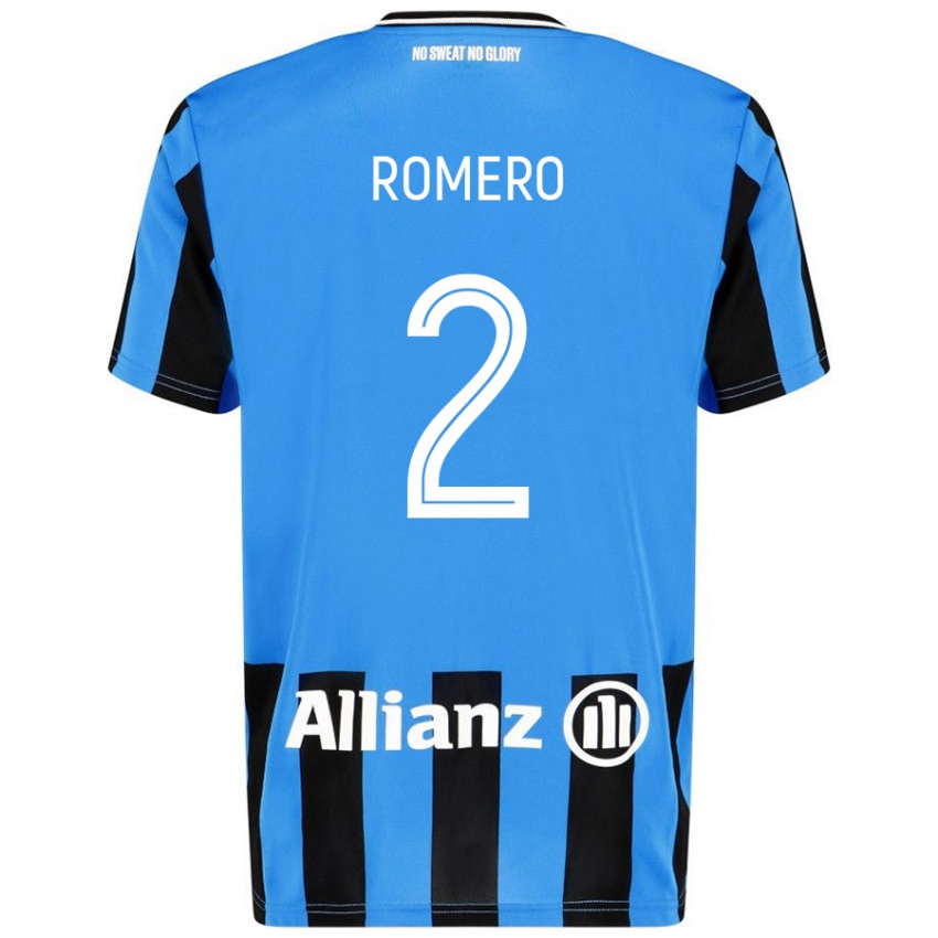 Kinder Zaid Romero #2 Himmelblau Schwarz Heimtrikot Trikot 2024/25 T-Shirt Österreich