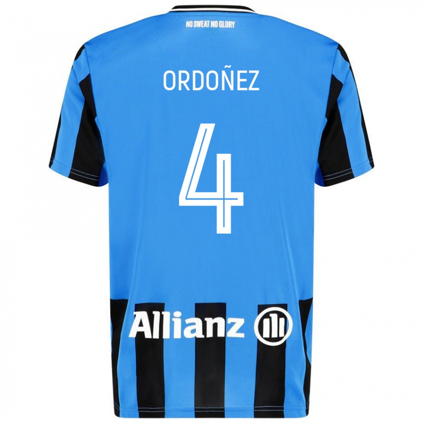 Kinder Joel Ordóñez #4 Himmelblau Schwarz Heimtrikot Trikot 2024/25 T-Shirt Österreich