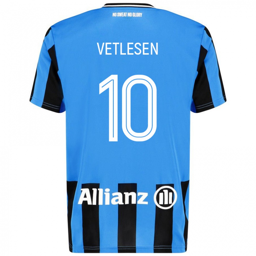 Kinder Hugo Vetlesen #10 Himmelblau Schwarz Heimtrikot Trikot 2024/25 T-Shirt Österreich