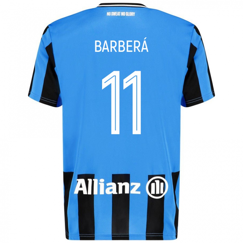 Kinder Víctor Barberá #11 Himmelblau Schwarz Heimtrikot Trikot 2024/25 T-Shirt Österreich