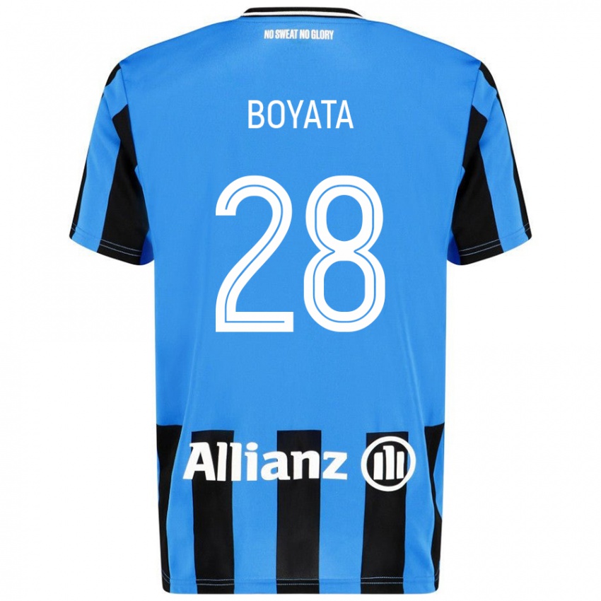 Kinder Dedryck Boyata #28 Himmelblau Schwarz Heimtrikot Trikot 2024/25 T-Shirt Österreich