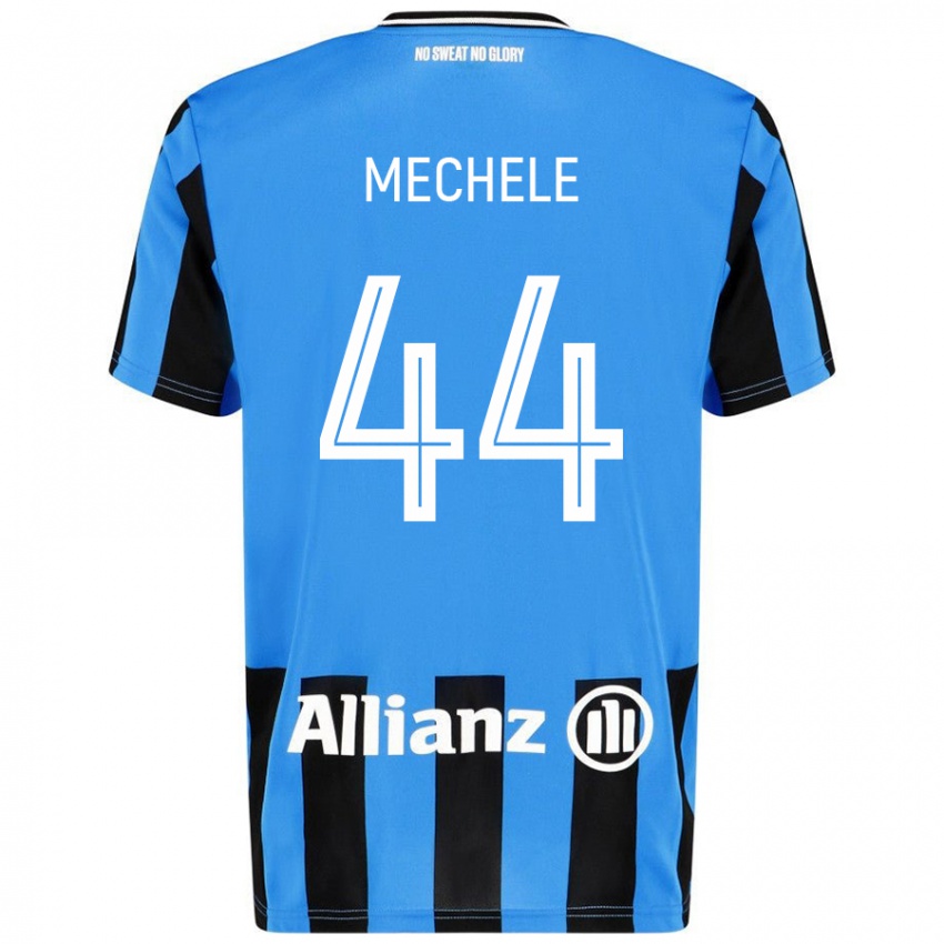 Kinder Brandon Mechele #44 Himmelblau Schwarz Heimtrikot Trikot 2024/25 T-Shirt Österreich