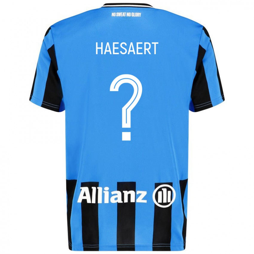 Kinder Mateo Haesaert #0 Himmelblau Schwarz Heimtrikot Trikot 2024/25 T-Shirt Österreich