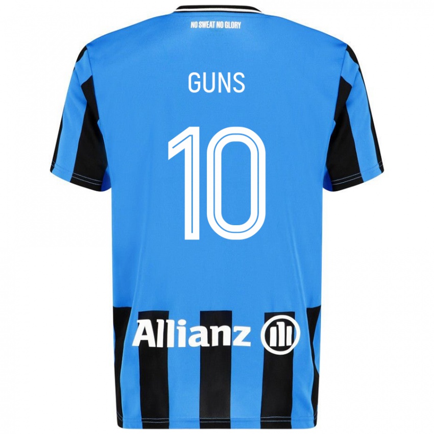 Kinder Celien Guns #10 Himmelblau Schwarz Heimtrikot Trikot 2024/25 T-Shirt Österreich