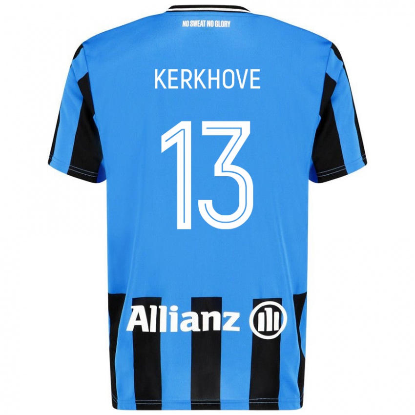 Kinder Angel Kerkhove #13 Himmelblau Schwarz Heimtrikot Trikot 2024/25 T-Shirt Österreich