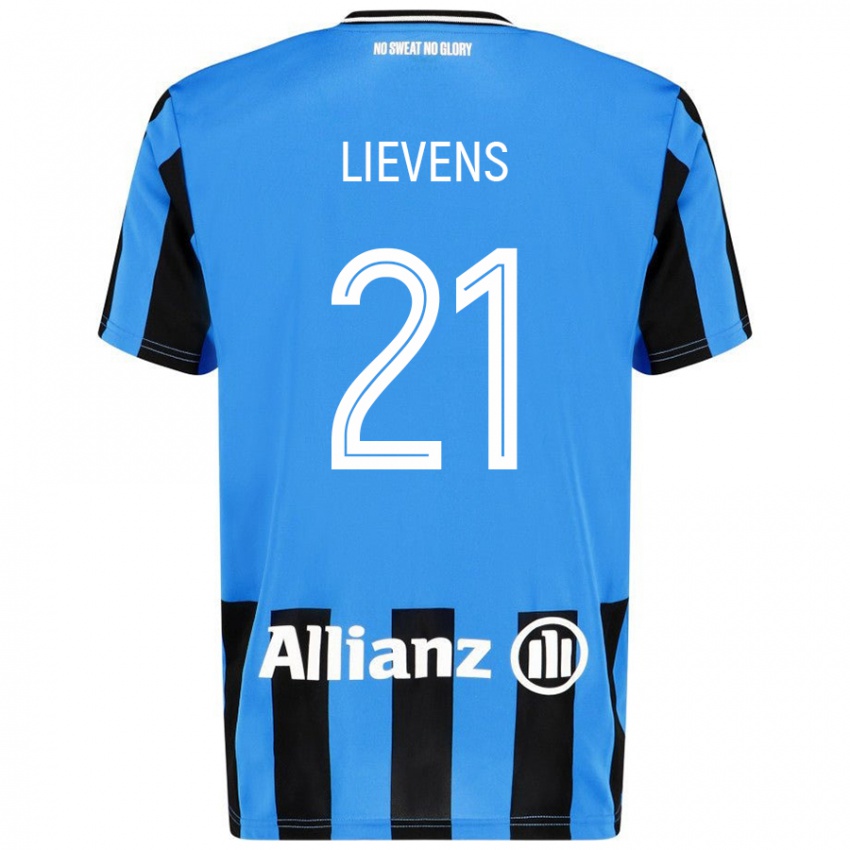 Kinder Caitlin Lievens #21 Himmelblau Schwarz Heimtrikot Trikot 2024/25 T-Shirt Österreich