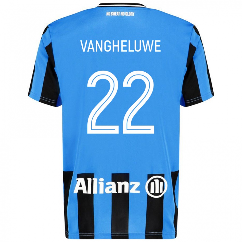 Kinder Jody Vangheluwe #22 Himmelblau Schwarz Heimtrikot Trikot 2024/25 T-Shirt Österreich