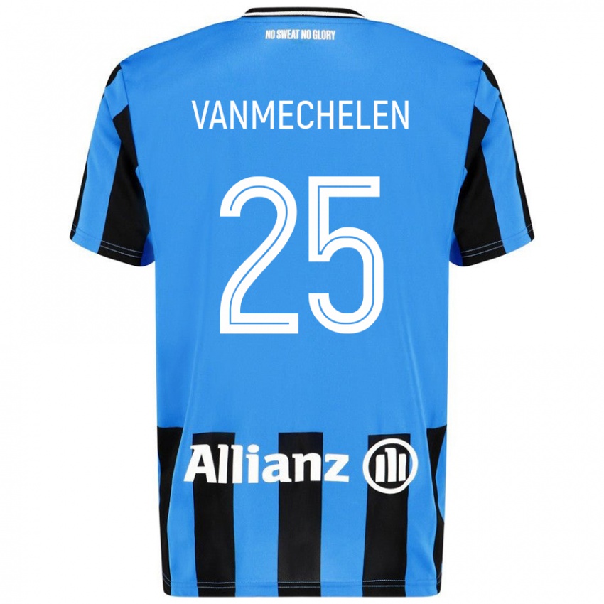 Kinder Davinia Vanmechelen #25 Himmelblau Schwarz Heimtrikot Trikot 2024/25 T-Shirt Österreich