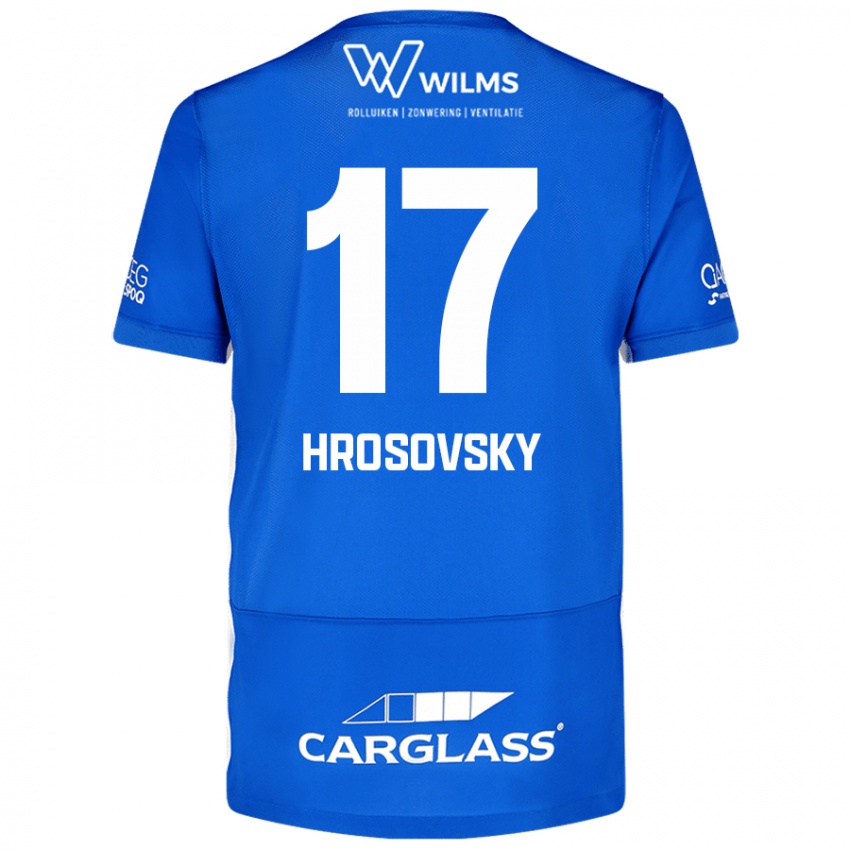 Kinder Patrik Hrosovsky #17 Blau Heimtrikot Trikot 2024/25 T-Shirt Österreich