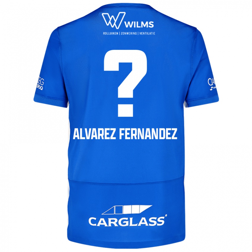 Kinder Loïc Alvarez Fernandez #0 Blau Heimtrikot Trikot 2024/25 T-Shirt Österreich