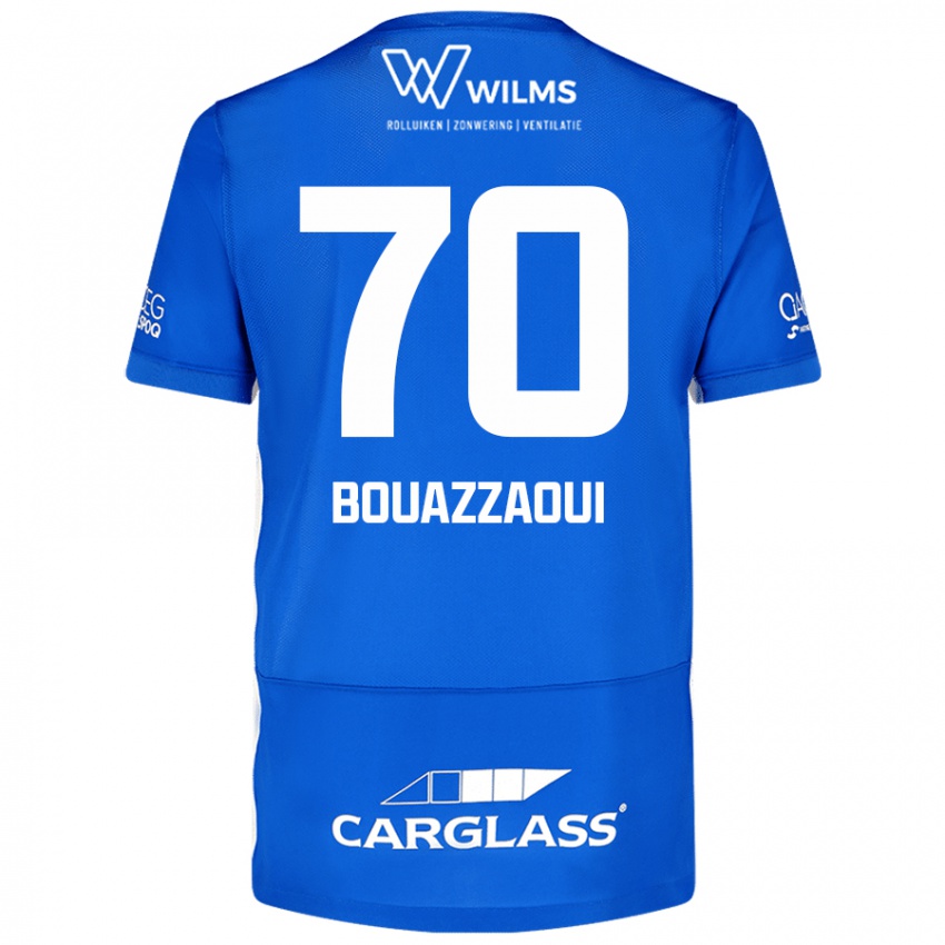 Kinder Ilyas Bouazzaoui #70 Blau Heimtrikot Trikot 2024/25 T-Shirt Österreich