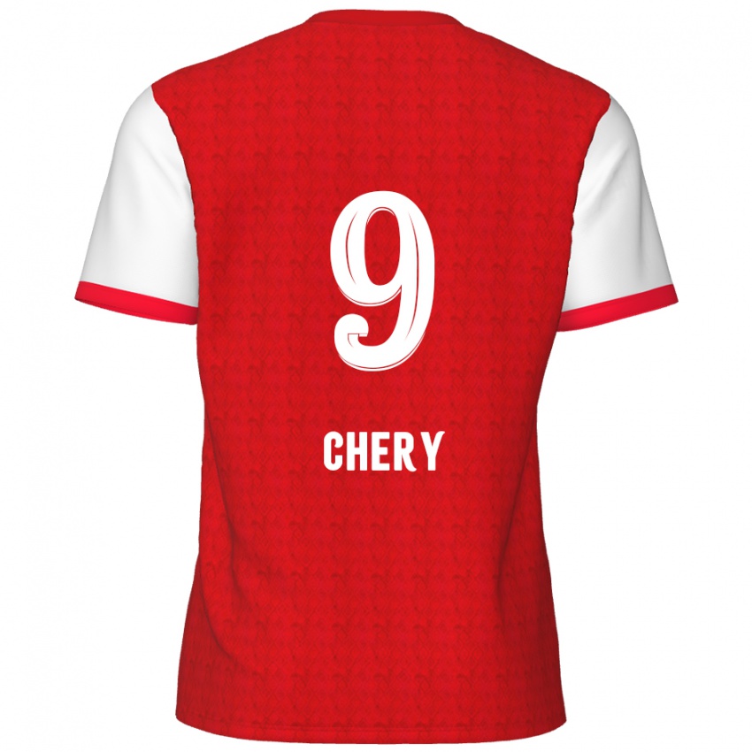 Kinder Tjaronn Chery #9 Rot Weiß Heimtrikot Trikot 2024/25 T-Shirt Österreich