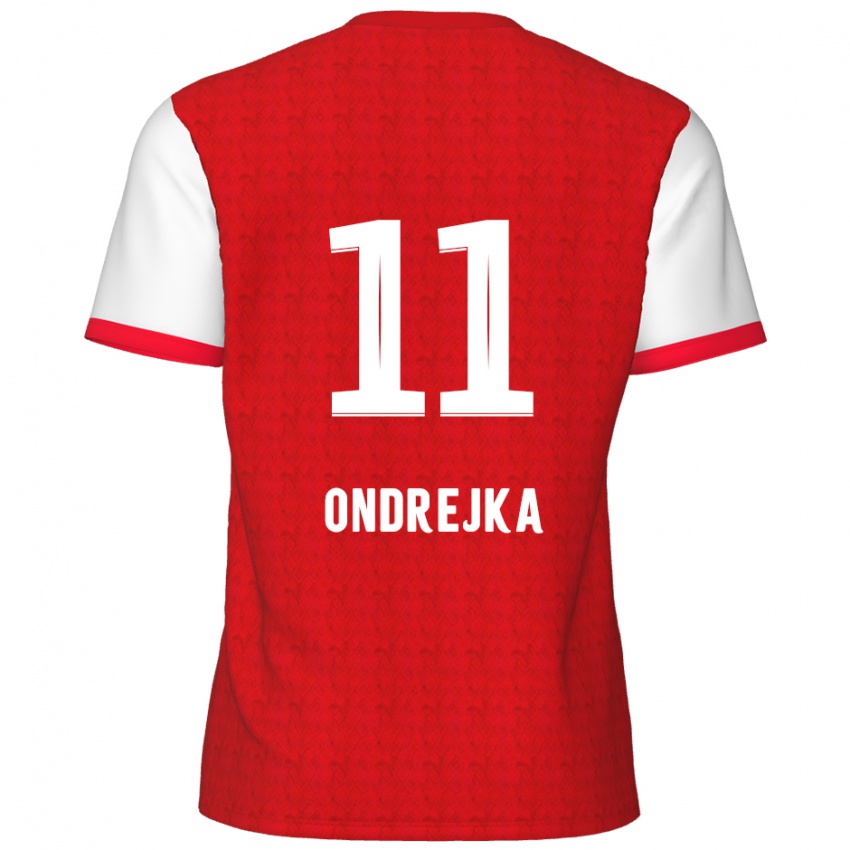 Kinder Jacob Ondrejka #11 Rot Weiß Heimtrikot Trikot 2024/25 T-Shirt Österreich