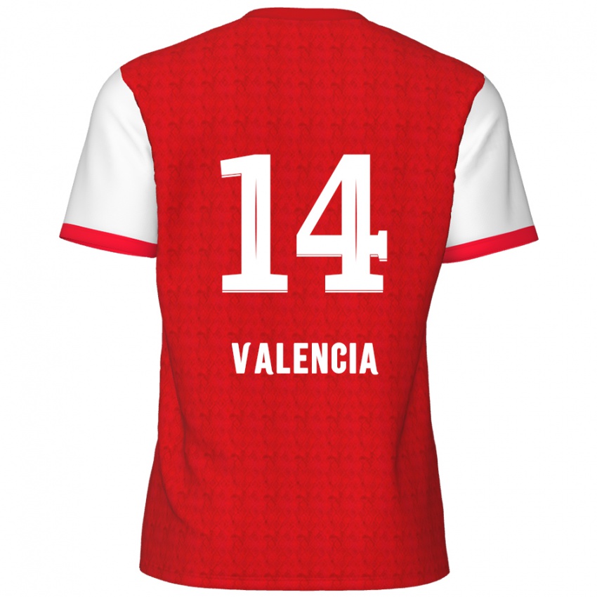 Kinder Anthony Valencia #14 Rot Weiß Heimtrikot Trikot 2024/25 T-Shirt Österreich