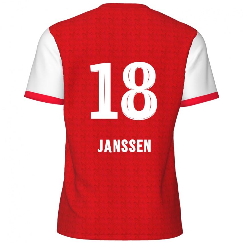 Kinder Vincent Janssen #18 Rot Weiß Heimtrikot Trikot 2024/25 T-Shirt Österreich