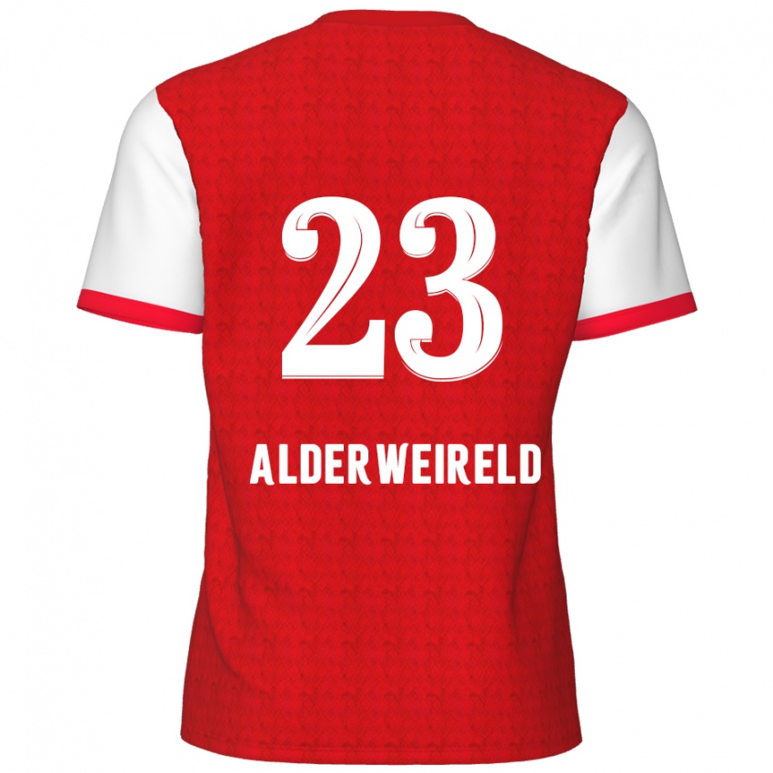 Kinder Toby Alderweireld #23 Rot Weiß Heimtrikot Trikot 2024/25 T-Shirt Österreich