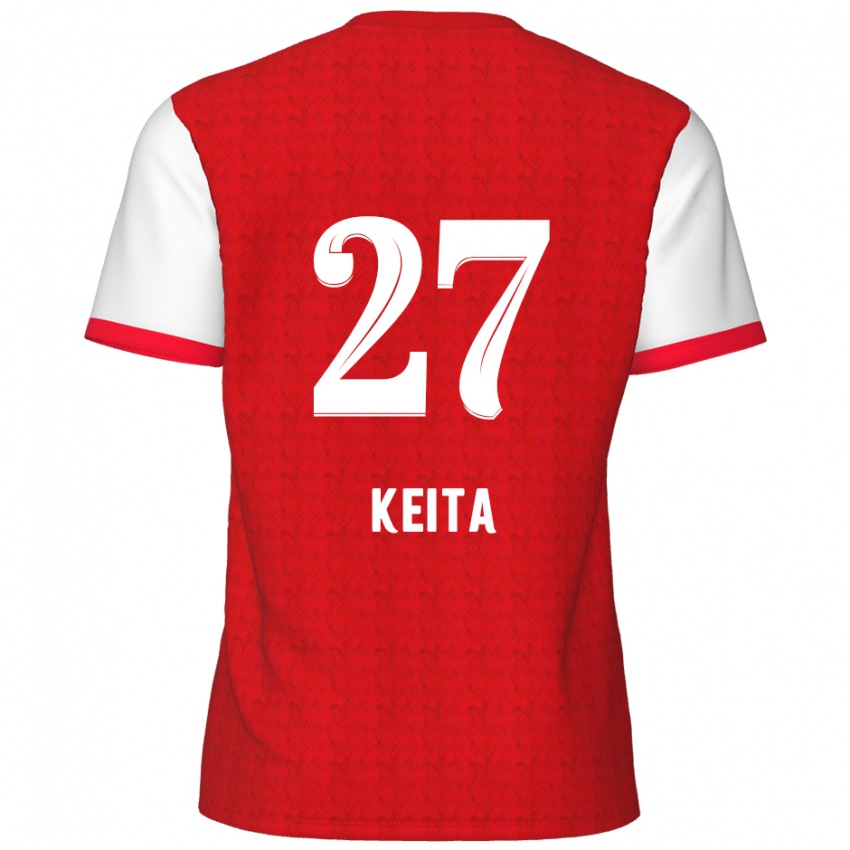 Kinder Mandela Keita #27 Rot Weiß Heimtrikot Trikot 2024/25 T-Shirt Österreich