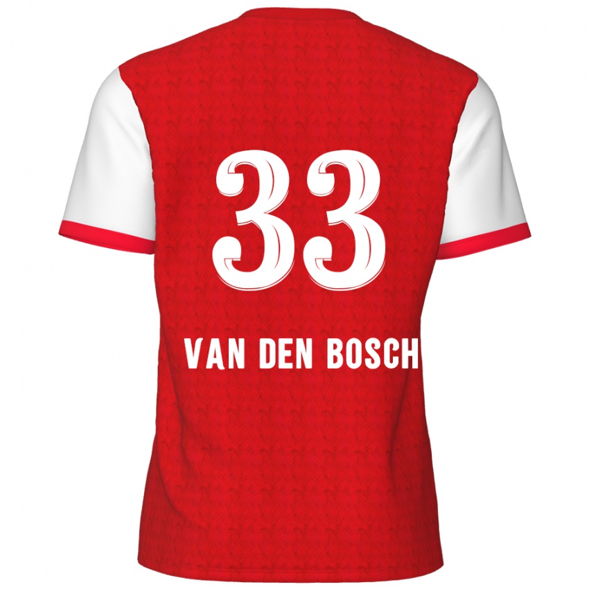 Kinder Zeno Van Den Bosch #33 Rot Weiß Heimtrikot Trikot 2024/25 T-Shirt Österreich