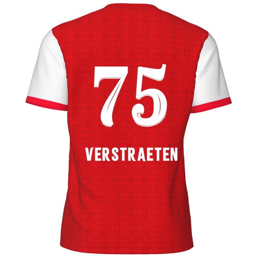 Kinder Andreas Verstraeten #75 Rot Weiß Heimtrikot Trikot 2024/25 T-Shirt Österreich