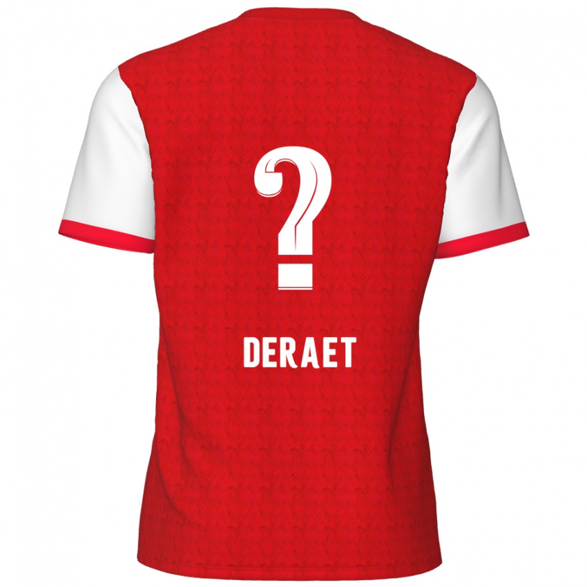 Kinder Xavi Deraet #0 Rot Weiß Heimtrikot Trikot 2024/25 T-Shirt Österreich