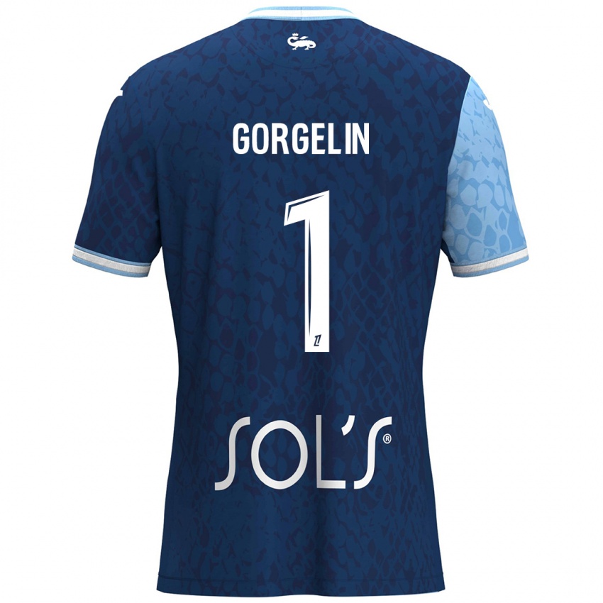 Kinder Mathieu Gorgelin #1 Himmelblau Dunkelblau Heimtrikot Trikot 2024/25 T-Shirt Österreich