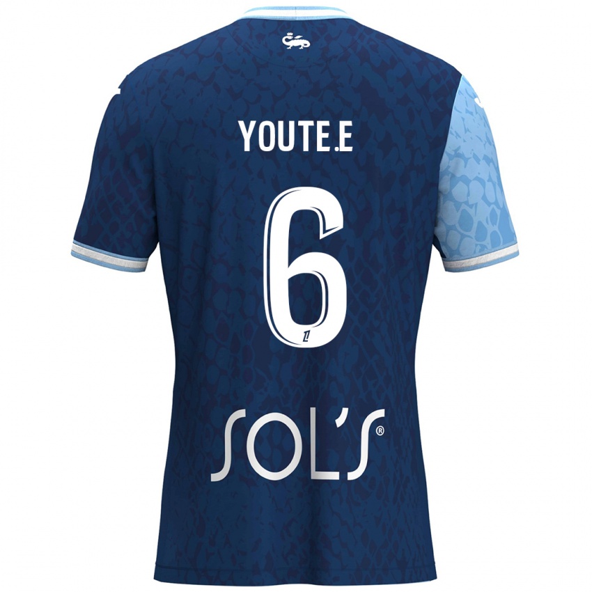 Kinder Étienne Youté Kinkoué #6 Himmelblau Dunkelblau Heimtrikot Trikot 2024/25 T-Shirt Österreich