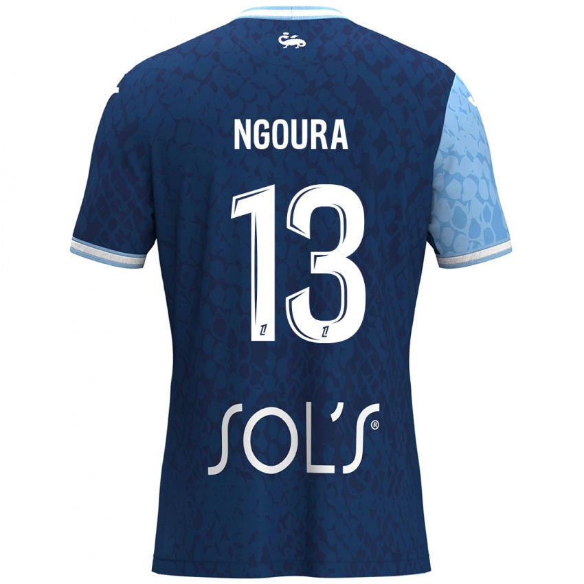 Kinder Steve Ngoura #13 Himmelblau Dunkelblau Heimtrikot Trikot 2024/25 T-Shirt Österreich