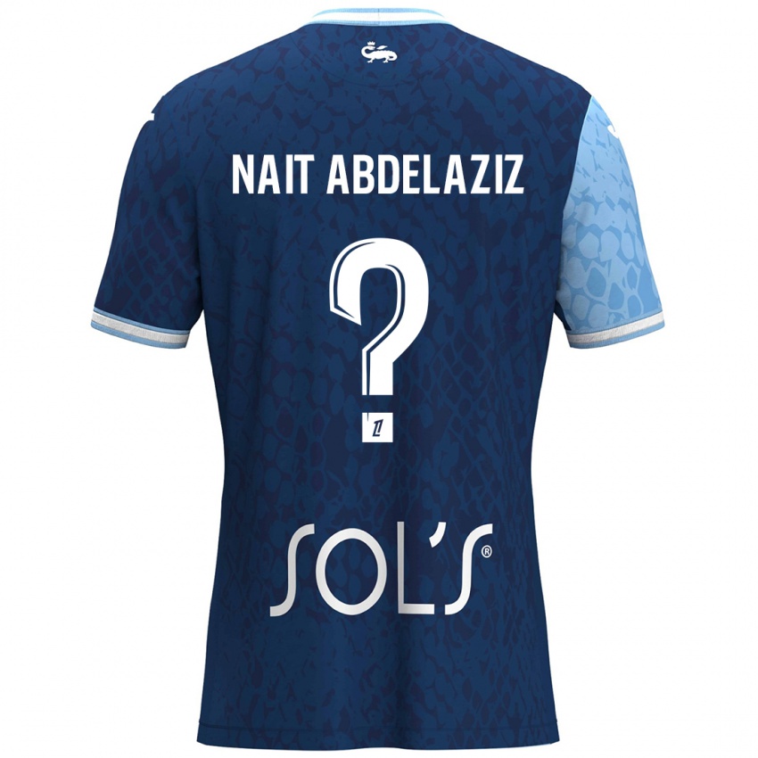 Kinder Elias Naït Abdelaziz #0 Himmelblau Dunkelblau Heimtrikot Trikot 2024/25 T-Shirt Österreich